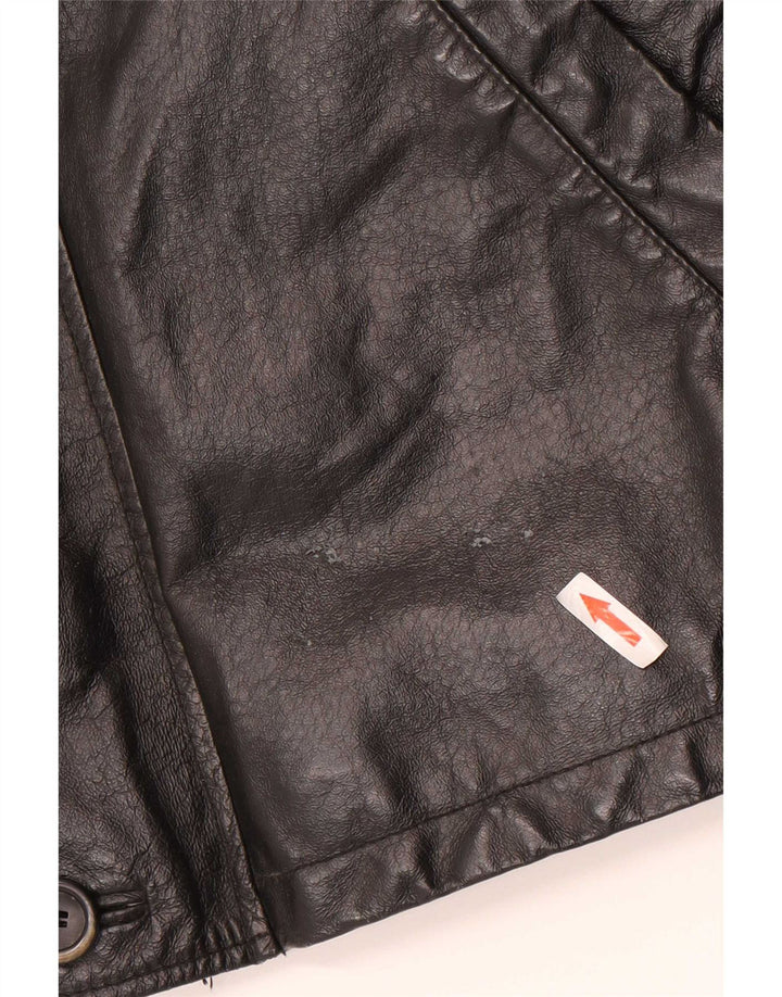 La Pelle Mens Leather Jacket IT 58 4XL Black