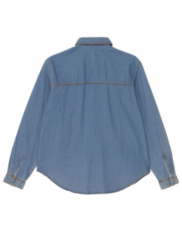 Zara Boys Denim Shirt 13-14 Years Blue Cotton