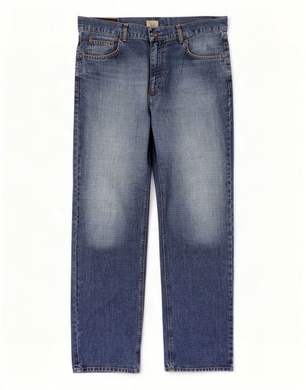 Marlboro Classics Mens Straight Jeans W36 L34 Blue Cotton