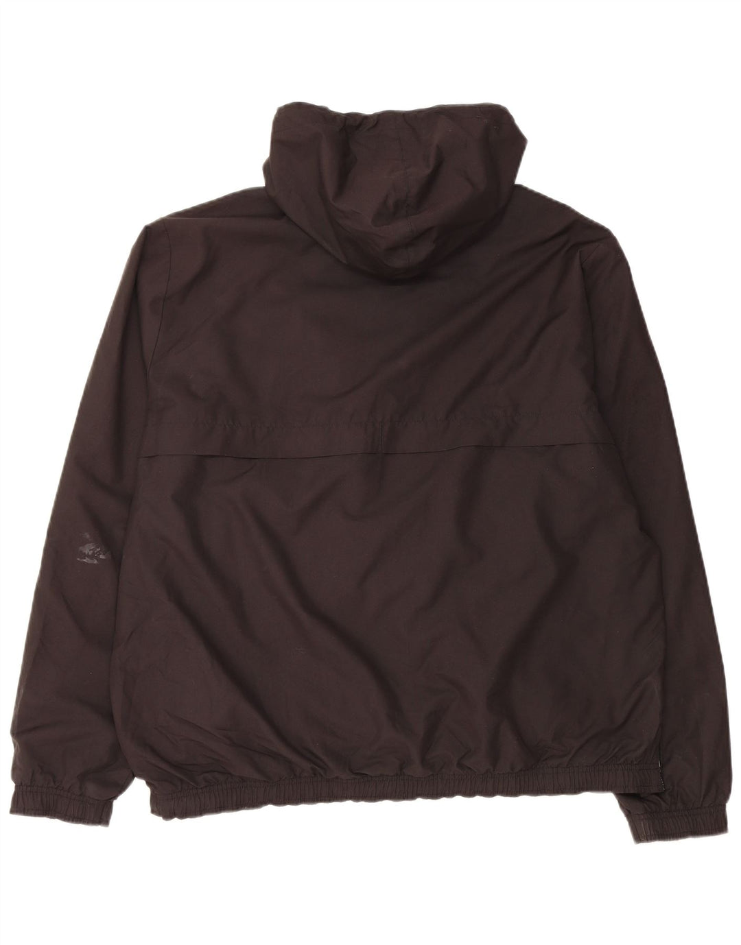Puma Mens Hooded Pullover Windbreaker Jacket UK 42 XL Black Polyester