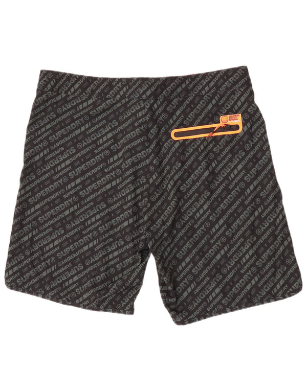Superdry Mens Graphic Regular Swimming Shorts XL Black Polyester