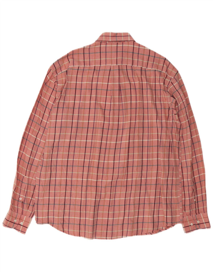 Sergio Tacchini Mens Shirt 2XL Pink Check Cotton