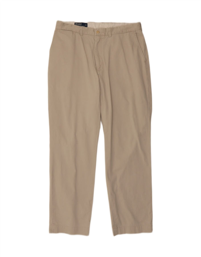 POLO RALPH LAUREN Mens Prospect Pant Straight Chino Trousers W36 L32 Beige Vintage Polo Ralph Lauren and Second-Hand Polo Ralph Lauren from Messina Hembry 