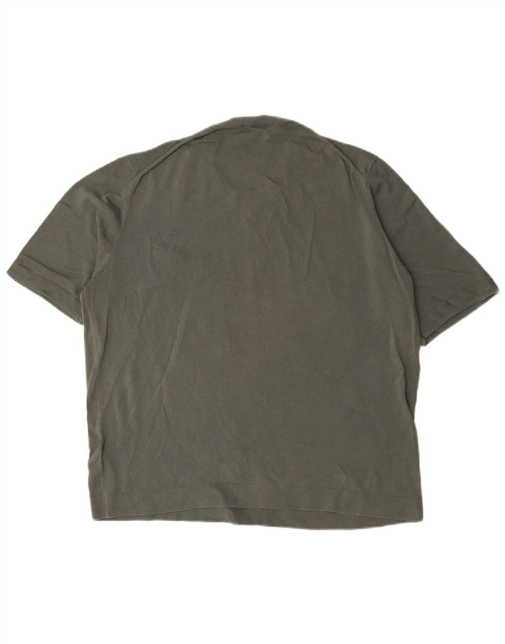 Cos Mens Regular T-Shirt Top XL Khaki Cotton
