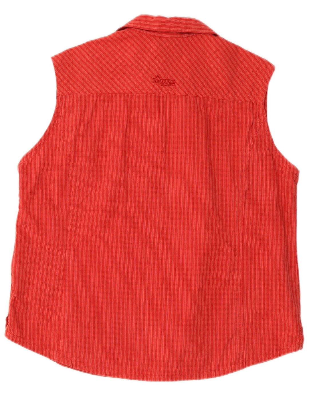 Iguana Womens Sleeveless Shirt IT 44 Medium Red Check Cotton