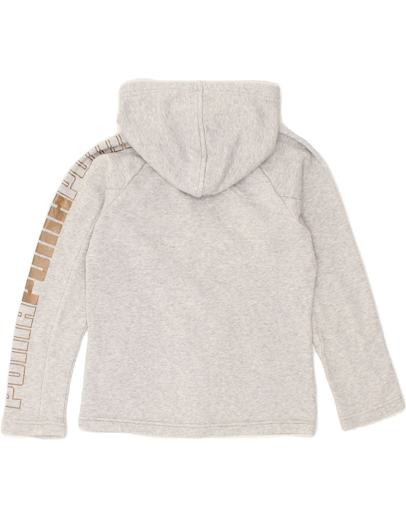 PUMA Girls Graphic Zip Hoodie Sweater 11-12 Years Grey | Vintage Puma | Thrift | Second-Hand Puma | Used Clothing | Messina Hembry 