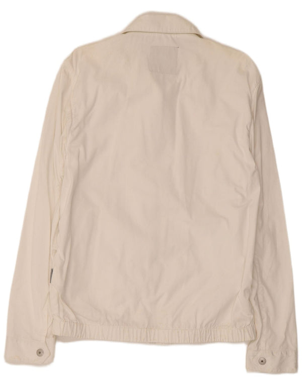Sergio Tacchini Mens Bomber Jacket UK 40 Large White Cotton