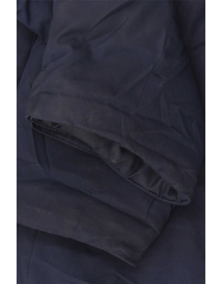 Nike Mens Hooded Padded Coat UK 40 Large Navy Blue Polyester