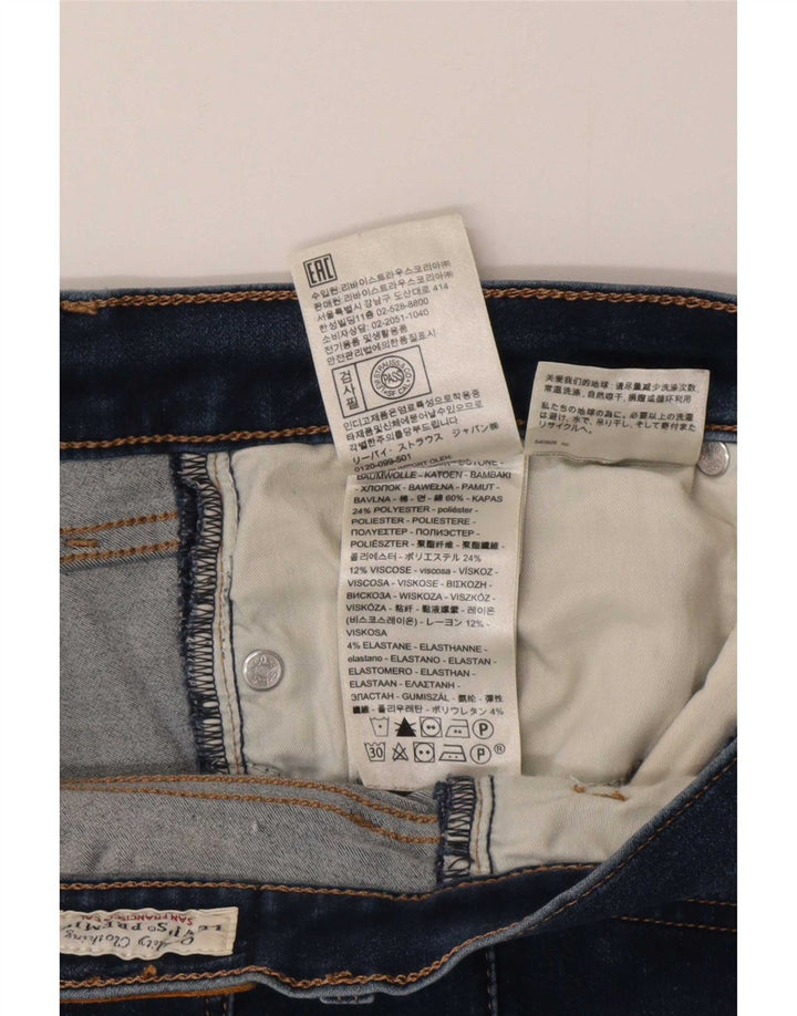 Levi's Womens Straight Jeans W28 L30 Blue Cotton