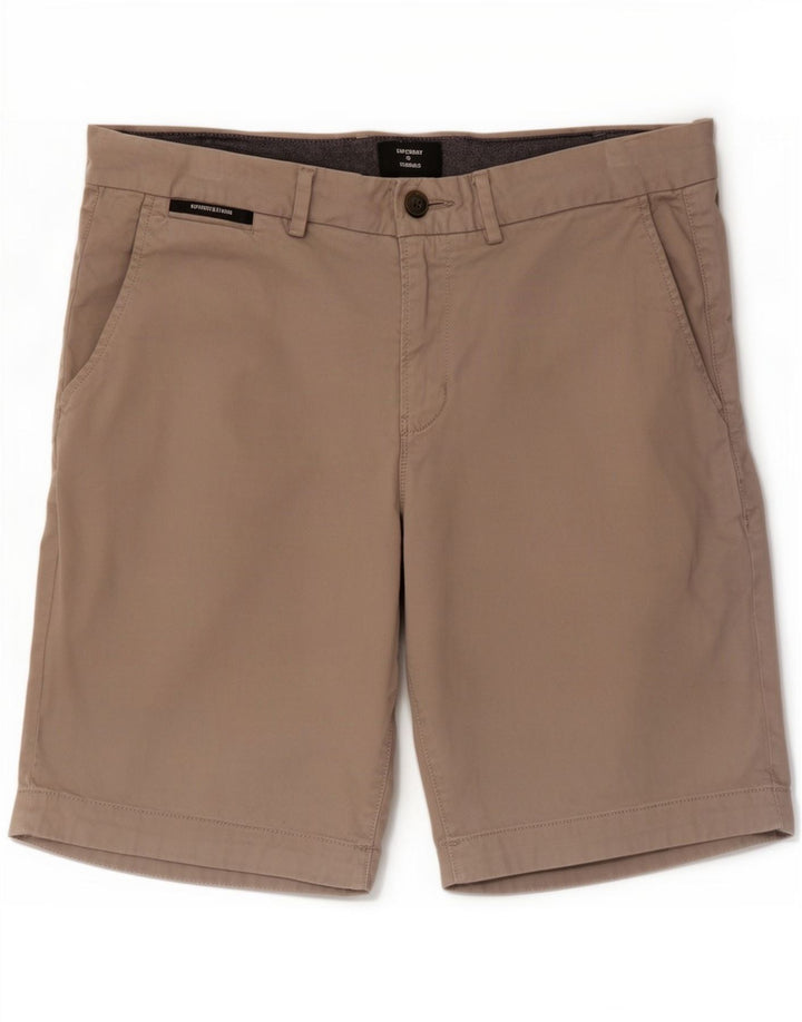 Superdry Mens Regular Chino Shorts W32 Medium Grey Cotton