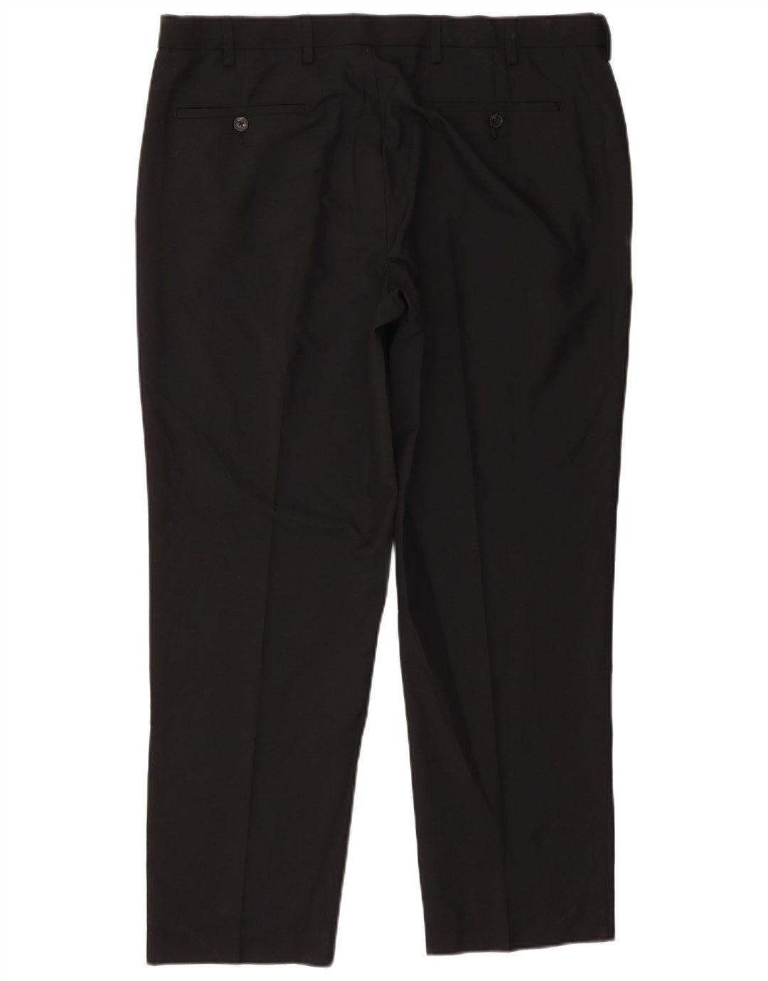 Marks & Spencer Mens Regular Fit Chino Trousers W38 L29 Black Polyester