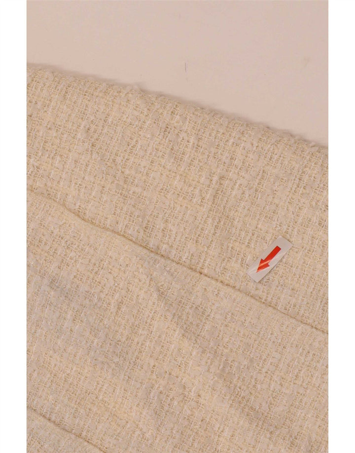 Zara Womens Mini Skirt XS W24 Off White Polyester