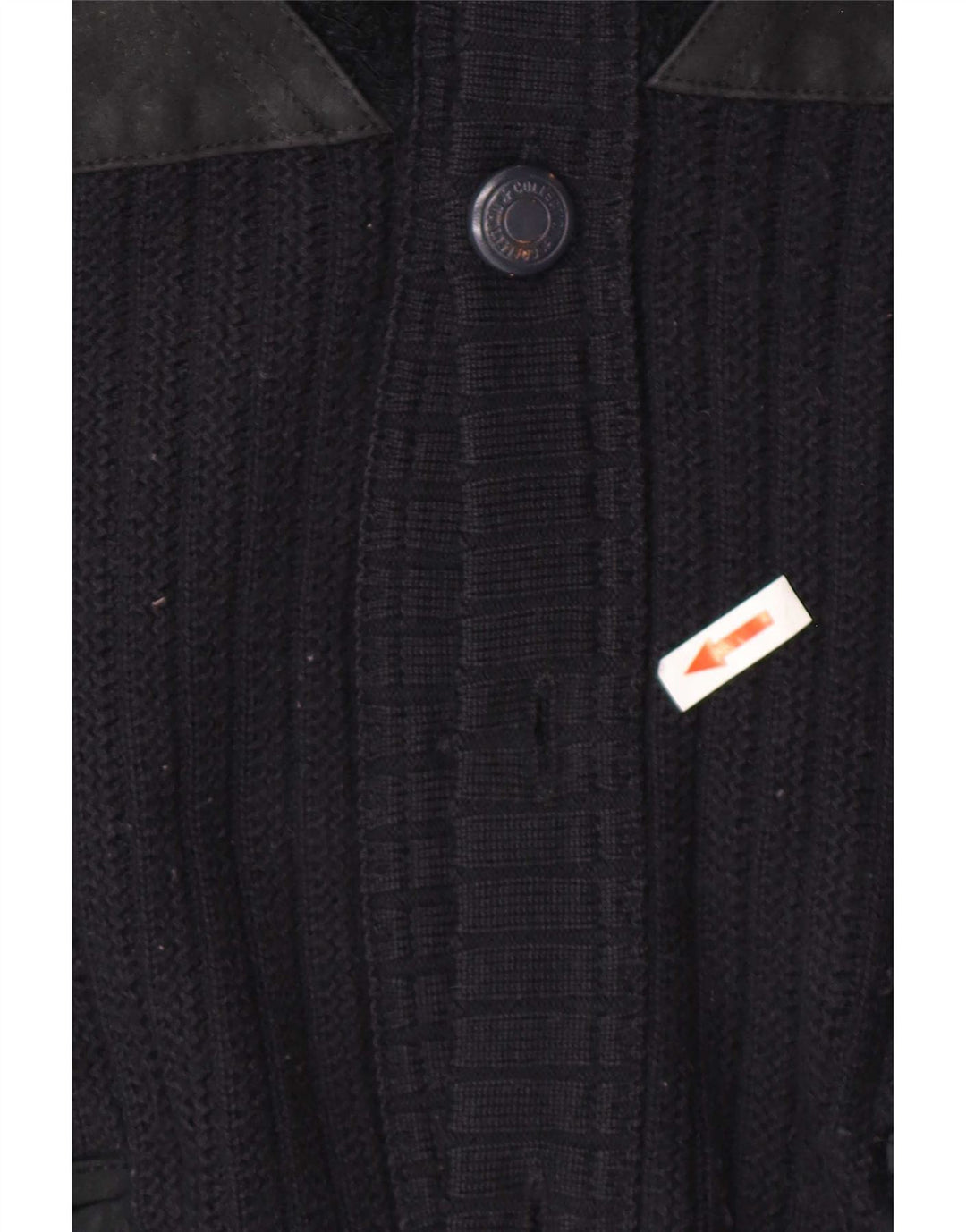 Malagrida Mens Cardigan Sweater Medium Navy Blue Colourblock