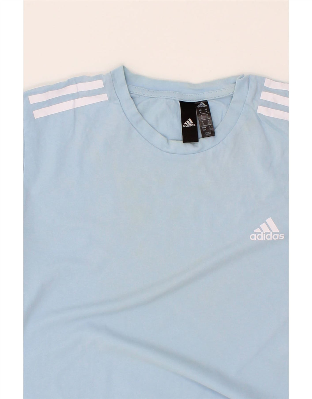 ADIDAS Mens T-Shirt Top Medium Blue Cotton Vintage Adidas and Second-Hand Adidas from Messina Hembry 