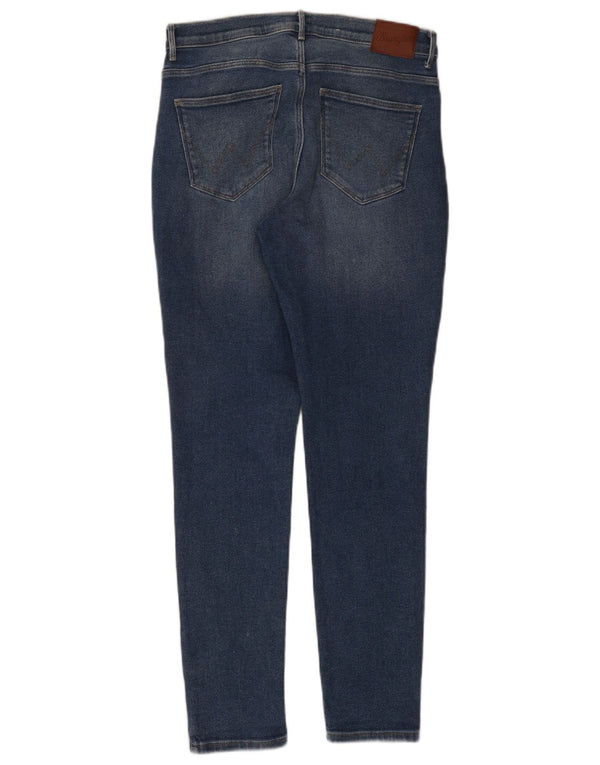 Wrangler Womens High Rise Skinny Jeans W31 L29 Blue Cotton