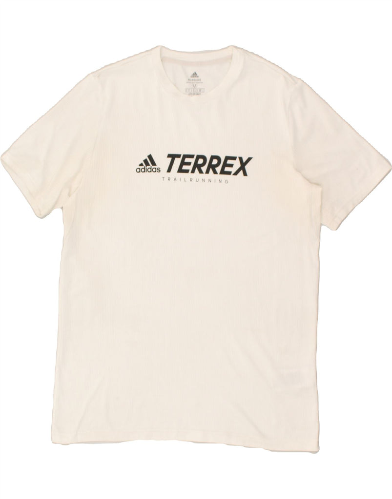 ADIDAS Mens Premium Graphic T-Shirt Top Medium White Polyester | Vintage Adidas | Thrift | Second-Hand Adidas | Used Clothing | Messina Hembry 