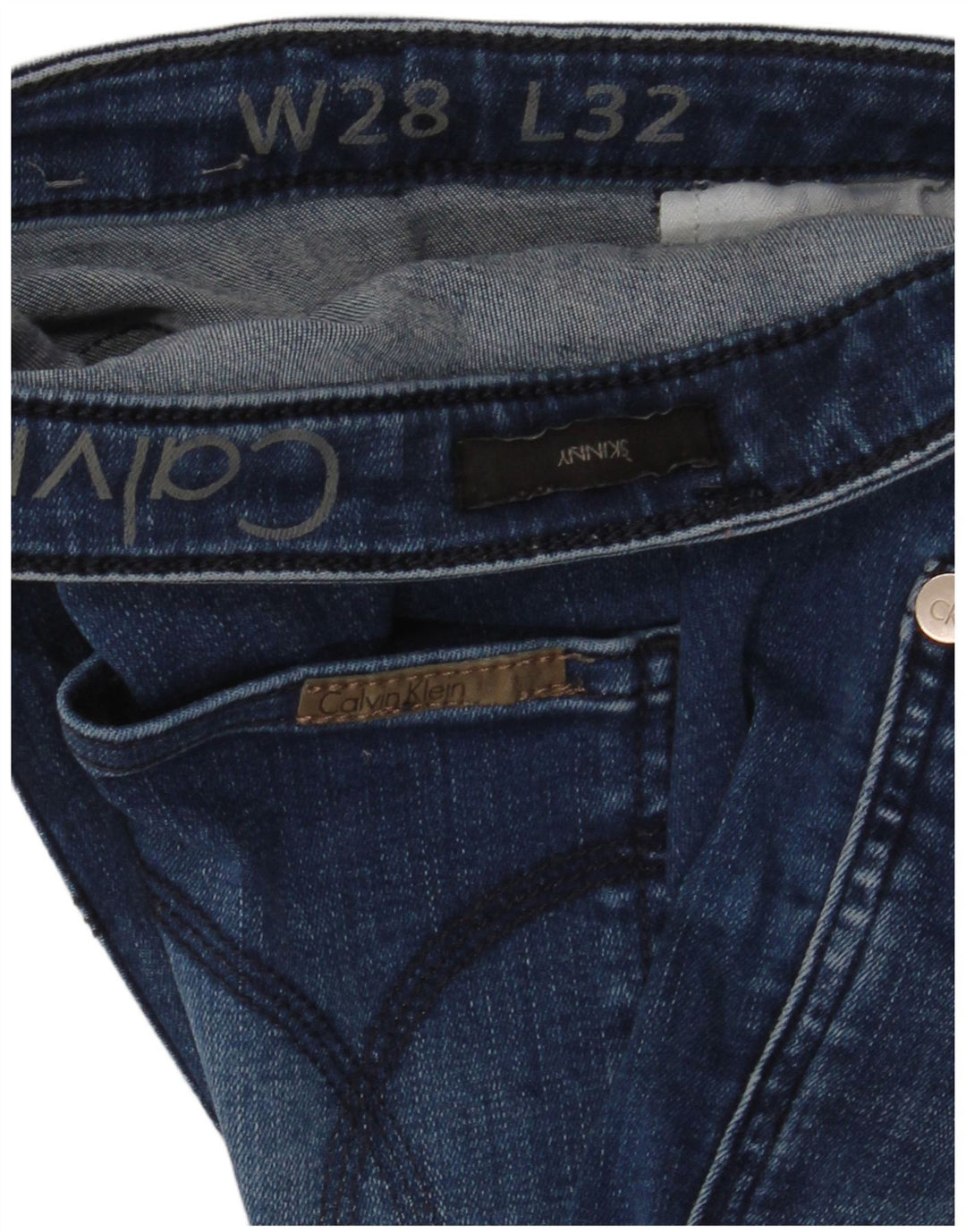 Calvin Klein Womens Skinny Jeans W28 L32 Blue