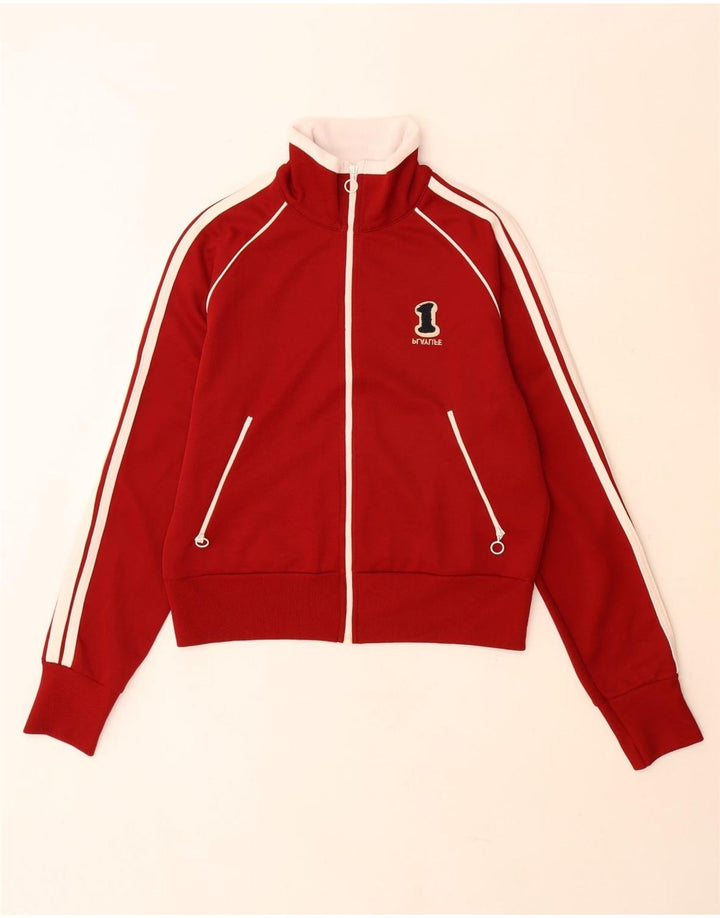 Playlife Womens Tracksuit Top Jacket UK 12 Medium Red