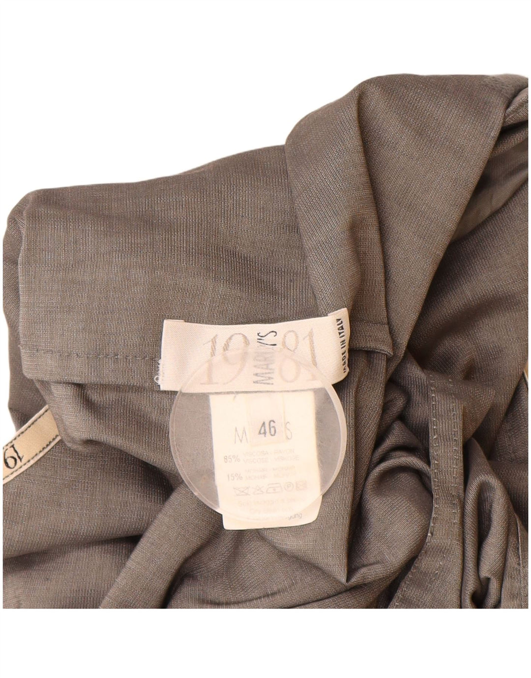 Marly's 1981 Womens Hooded Bomber Jacket IT 46 Large Grey Viscose