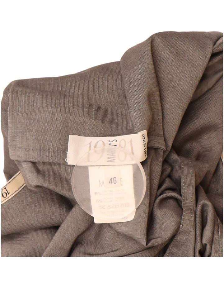Marly's 1981 Womens Hooded Bomber Jacket IT 46 Large Grey Viscose