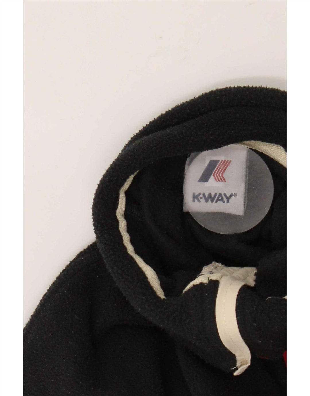 K-Way Mens Zip Neck Fleece Jumper Medium Black Striped