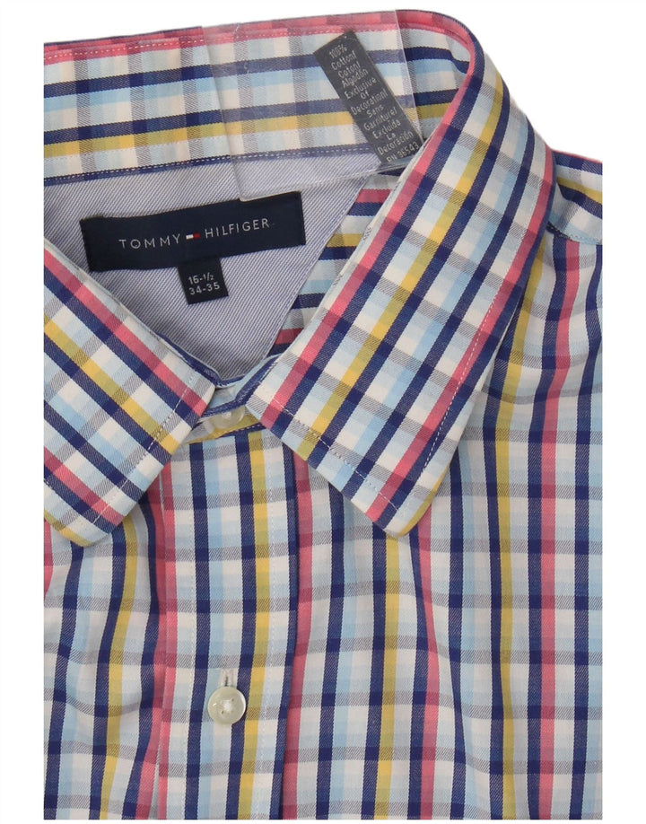 Tommy Hilfiger Mens Shirt Size 16 16 1/2 Large Multicoloured Check Cotton