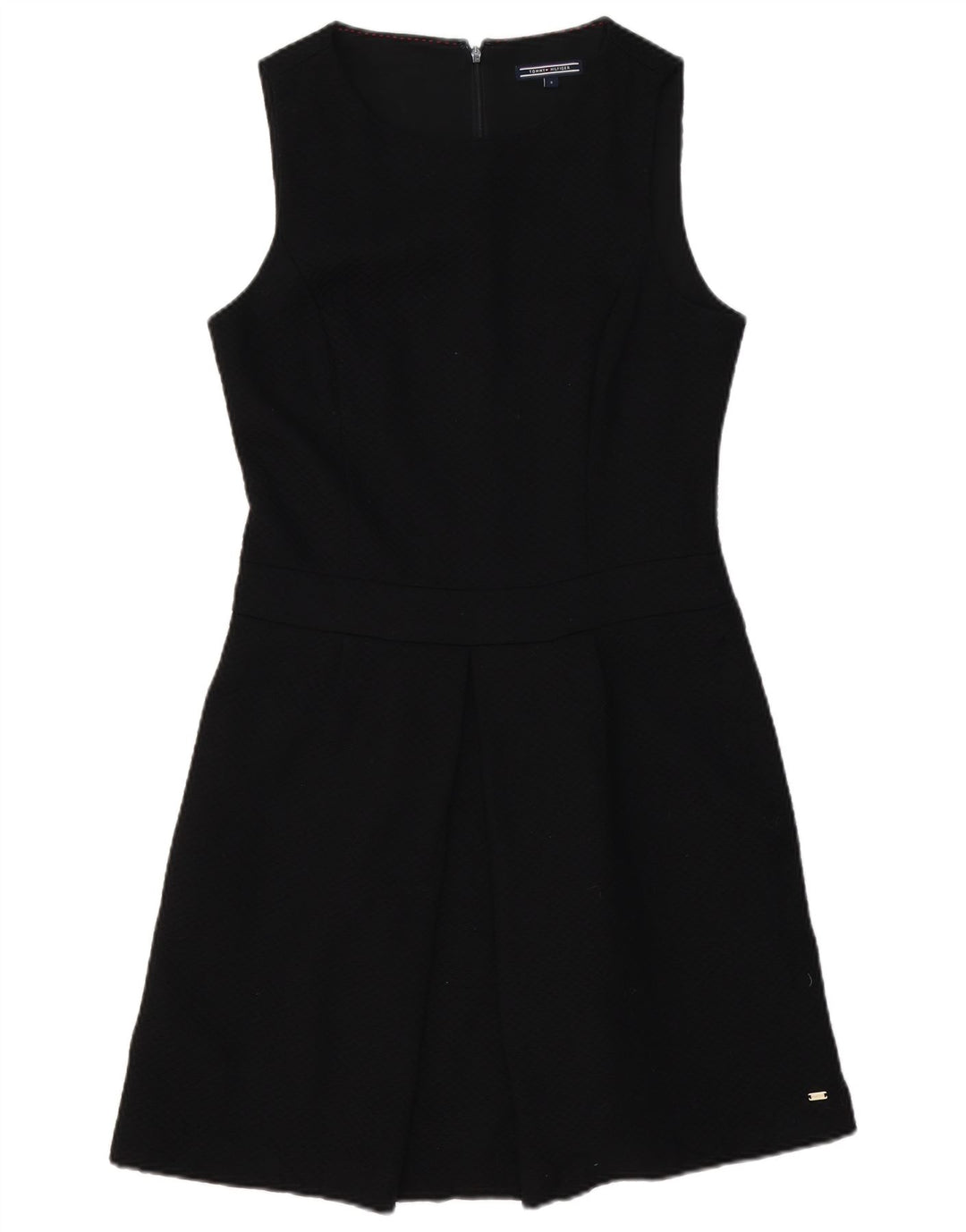 Tommy Hilfiger Womens Sleeveless A-Line Dress US 8 Medium Black Polyester