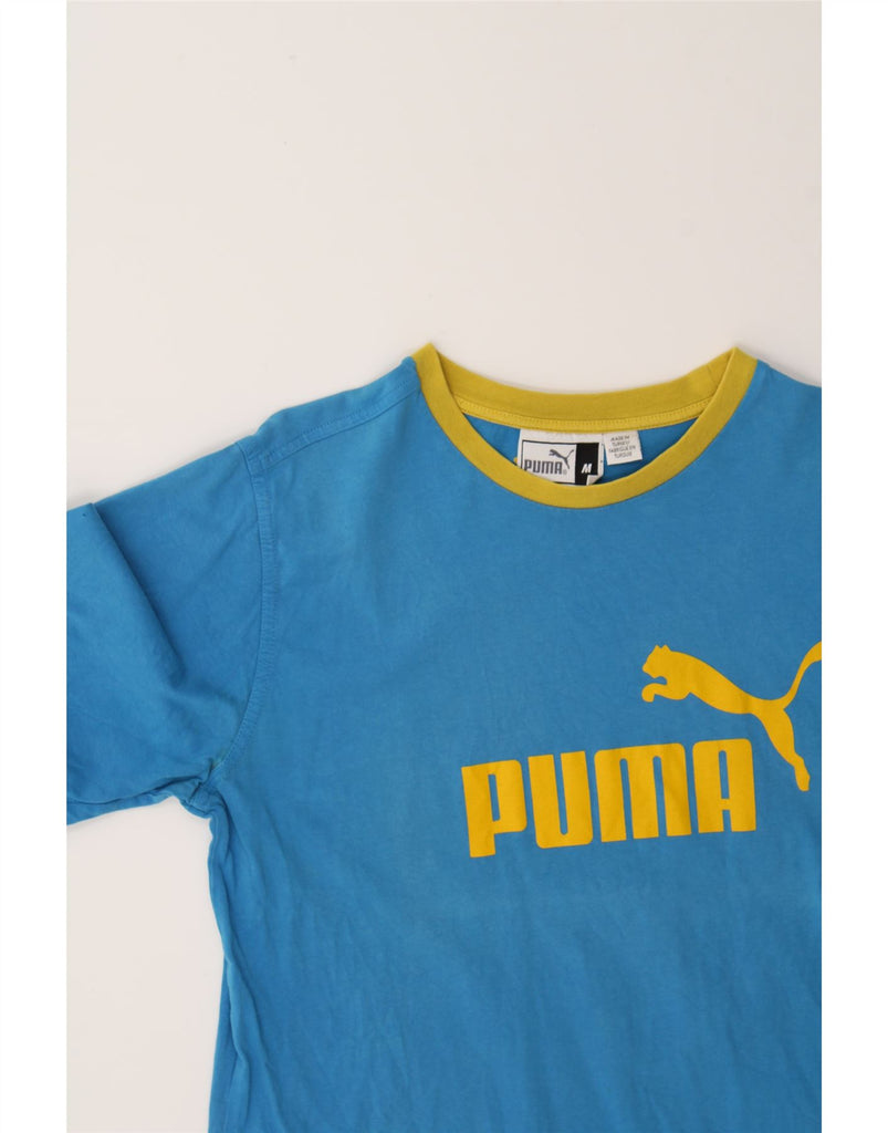 PUMA Womens Graphic T-Shirt Top UK 14 Medium Blue Vintage Puma and Second-Hand Puma from Messina Hembry 