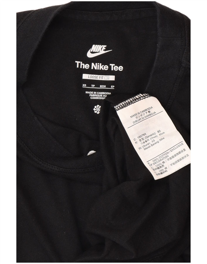 Nike Mens Loose Fit T-Shirt Top XS Black Cotton