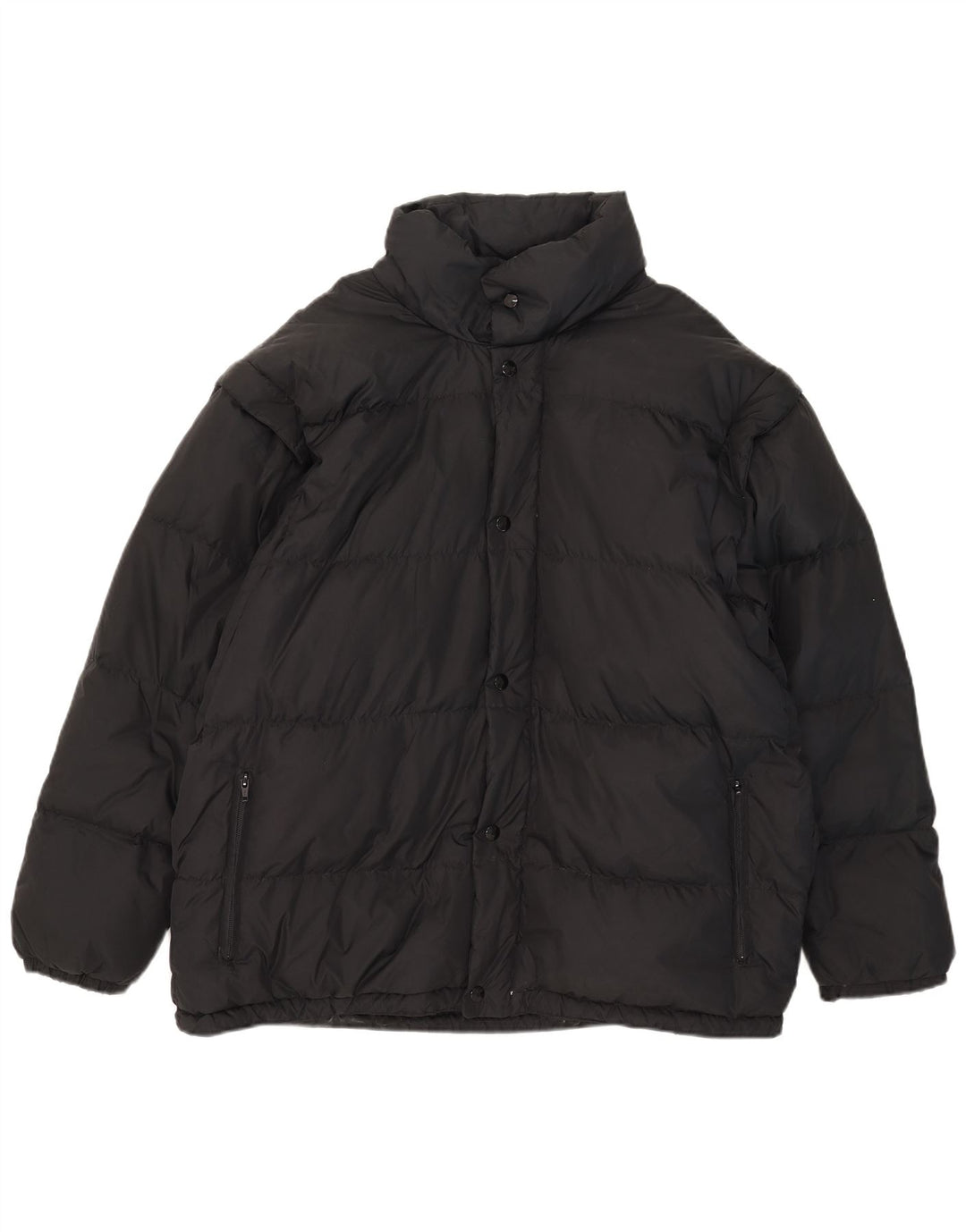 Brugi Mens Hooded Padded Jacket IT 52 XL Black Polyamide