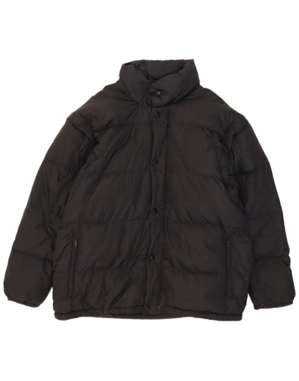 Brugi Mens Hooded Padded Jacket IT 52 XL Black Polyamide