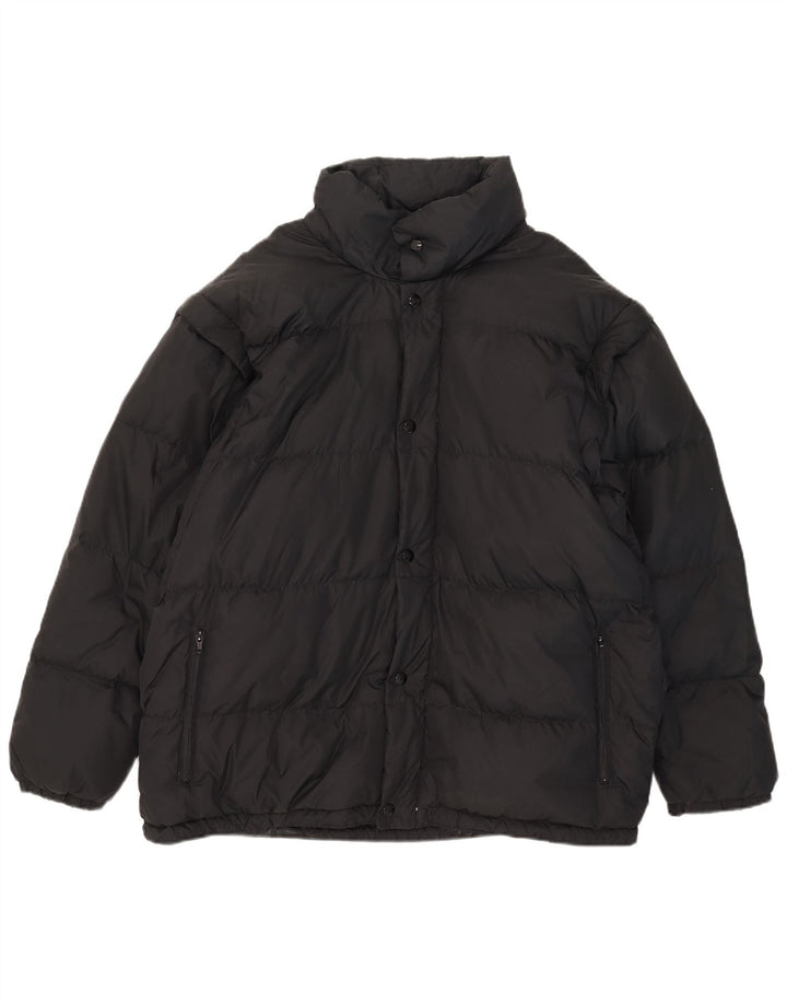 Brugi Mens Hooded Padded Jacket IT 52 XL Black Polyamide