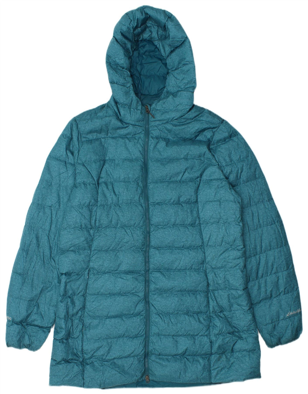 EDDIE BAUER Womens Hooded Padded Coat UK 14 Large Blue