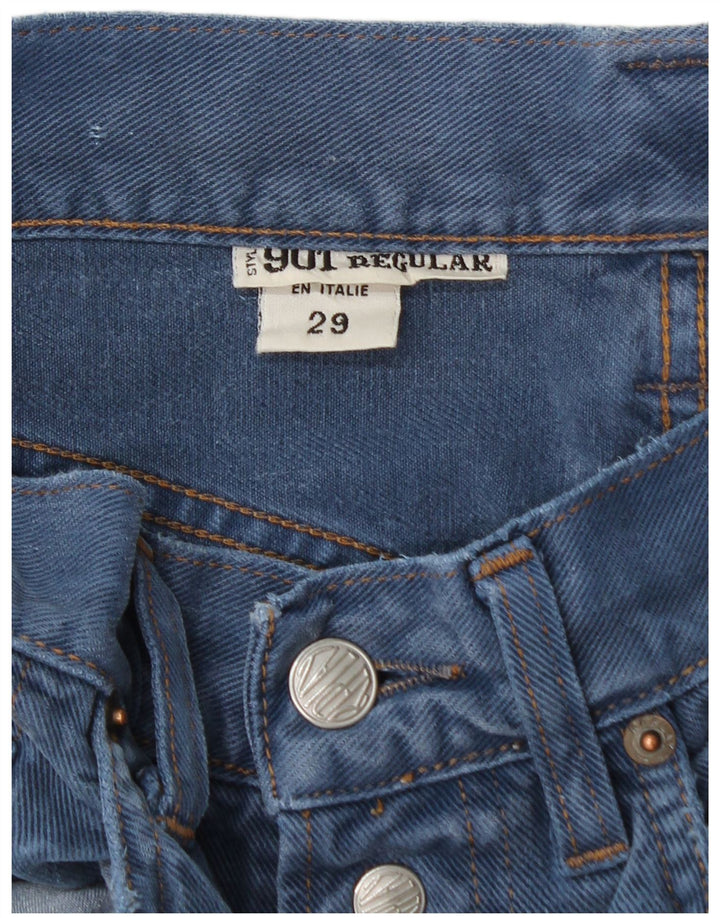 Replay Mens 901 Regular Fit Straight Jeans W29 L29 Blue Cotton