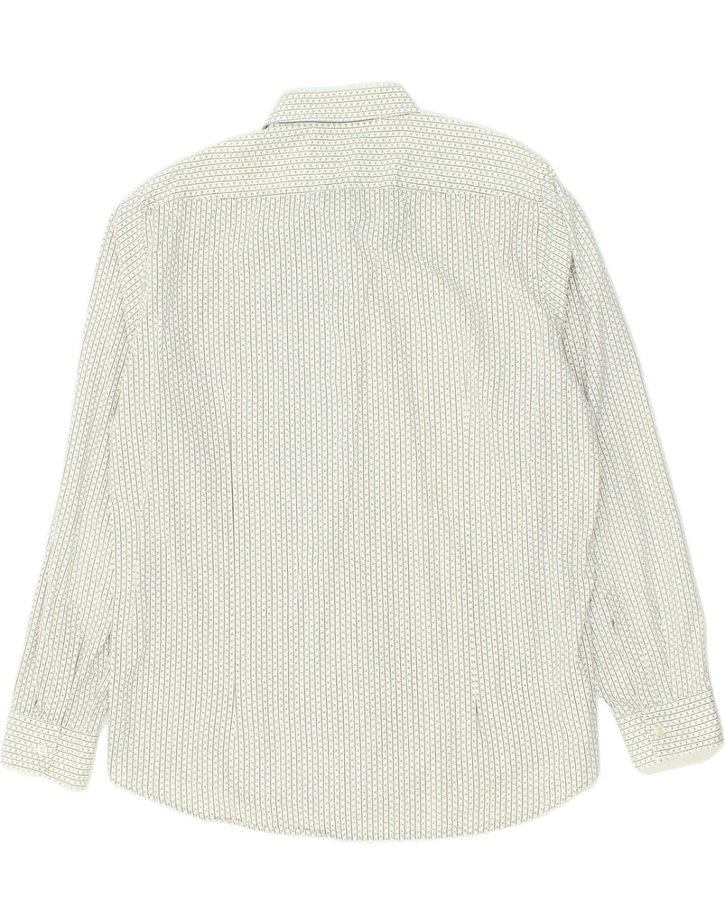 HUGO BOSS Mens Fitted Shirt XL Grey Striped Cotton Vintage Hugo Boss and Second-Hand Hugo Boss from Messina Hembry 