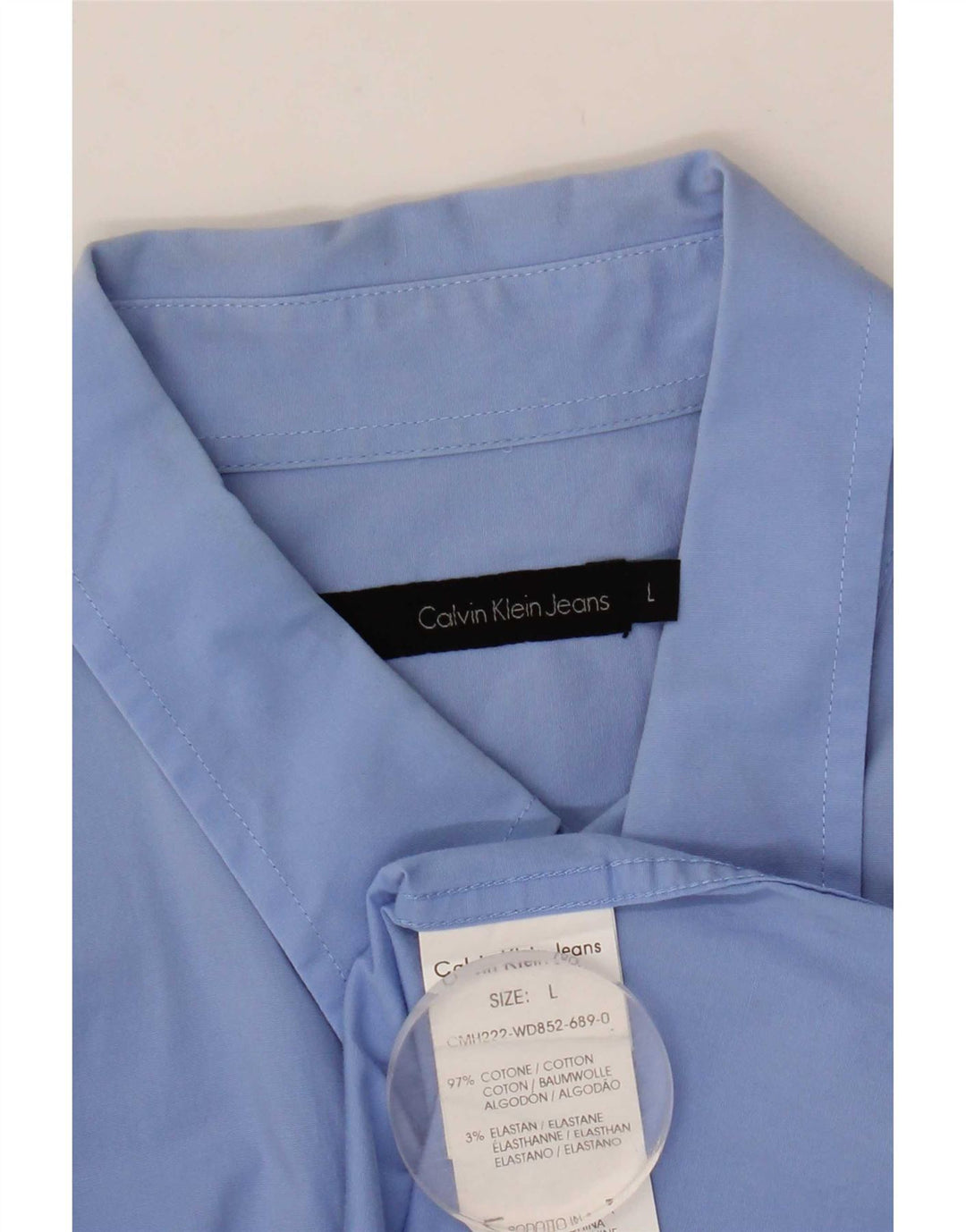 Calvin Klein Jeans Mens Shirt Large Blue Cotton
