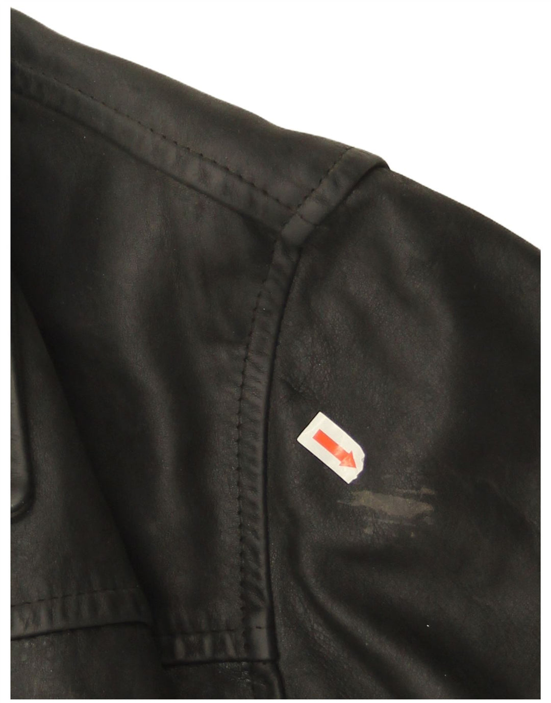 Vintage Mens Leather Jacket IT 46 Small Black Leather