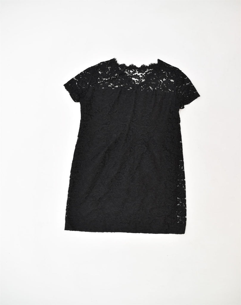 VINTAGE Womens Sheath Dress UK 16 Large Black Polyester | Vintage | Thrift | Second-Hand | Used Clothing | Messina Hembry 