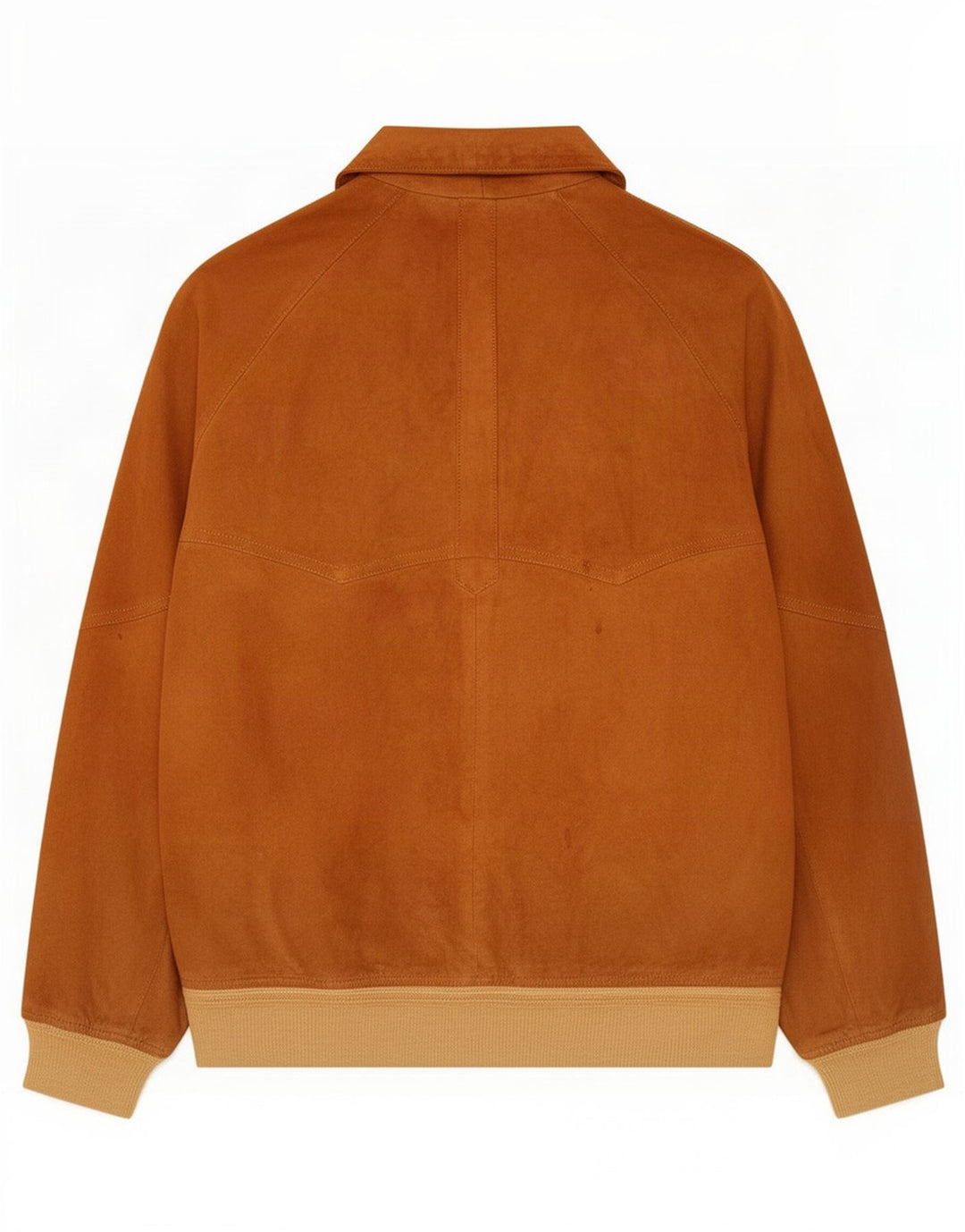 Vintage Mens Suede Bomber Jacket IT 52 XL Brown Colourblock