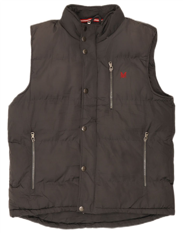 Crew Clothing Mens Padded Gilet UK 38 Medium Grey Polyester