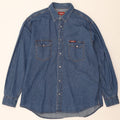 Carrera Mens Denim Shirt XL Blue Cotton