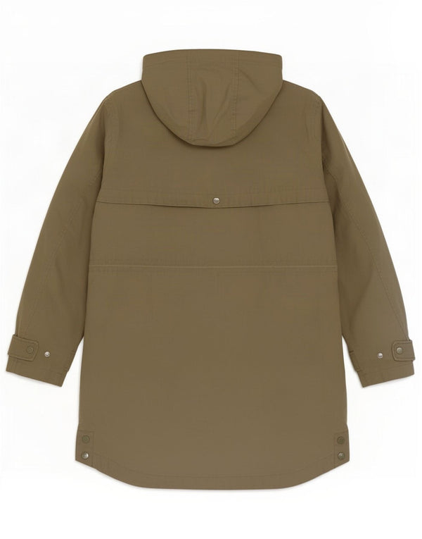 Joules Womens Hooded Raincoat UK 12 Medium Khaki