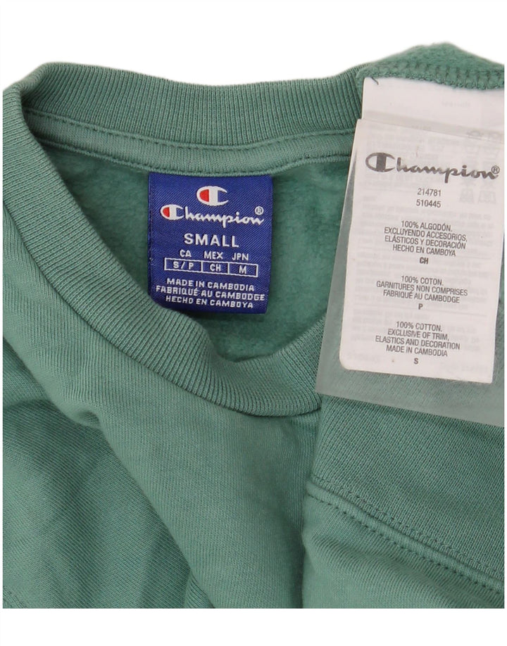 Champion Mens Sweatshirt Jumper Small Green Cotton