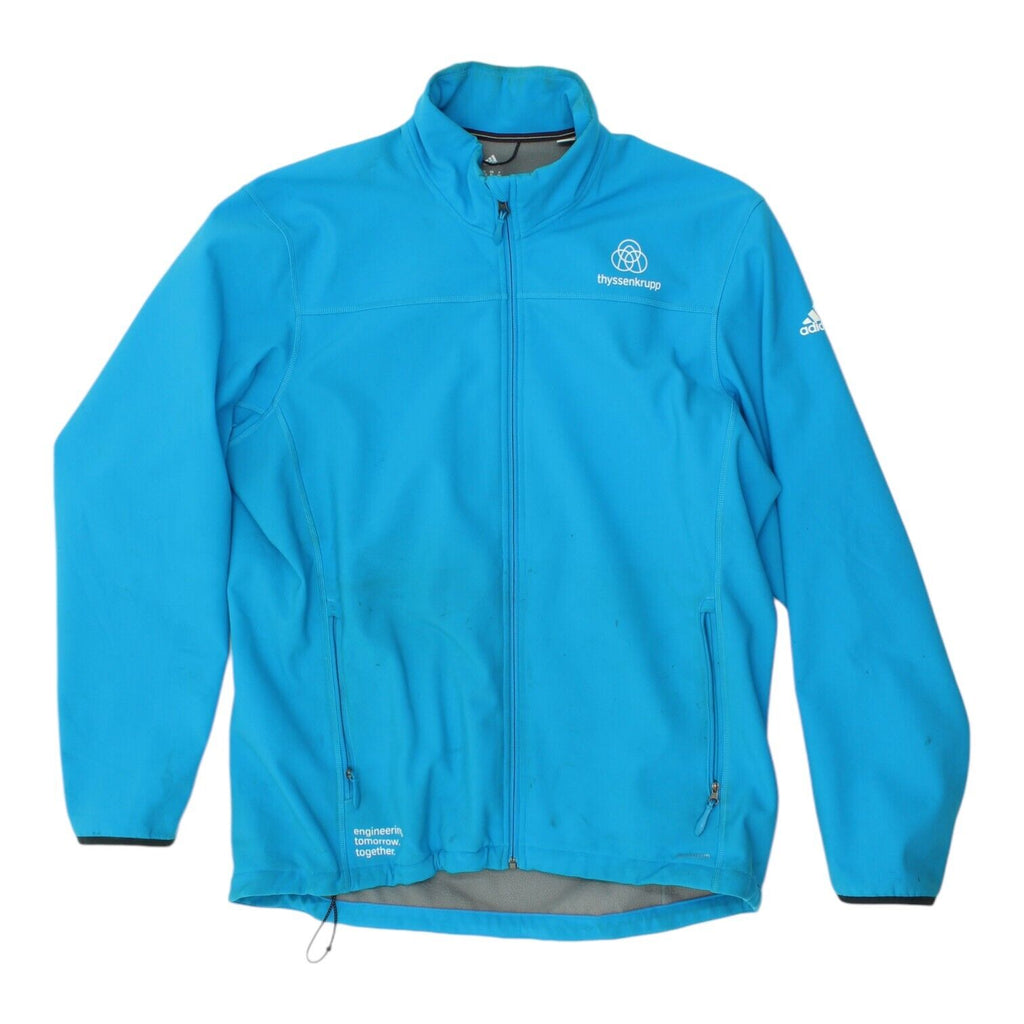 Thyssenkrupp Adidas Climastorm Mens Blue Jacket | Outdoors Activewear Sportswear | Vintage Messina Hembry | Thrift | Second-Hand Messina Hembry | Used Clothing | Messina Hembry 