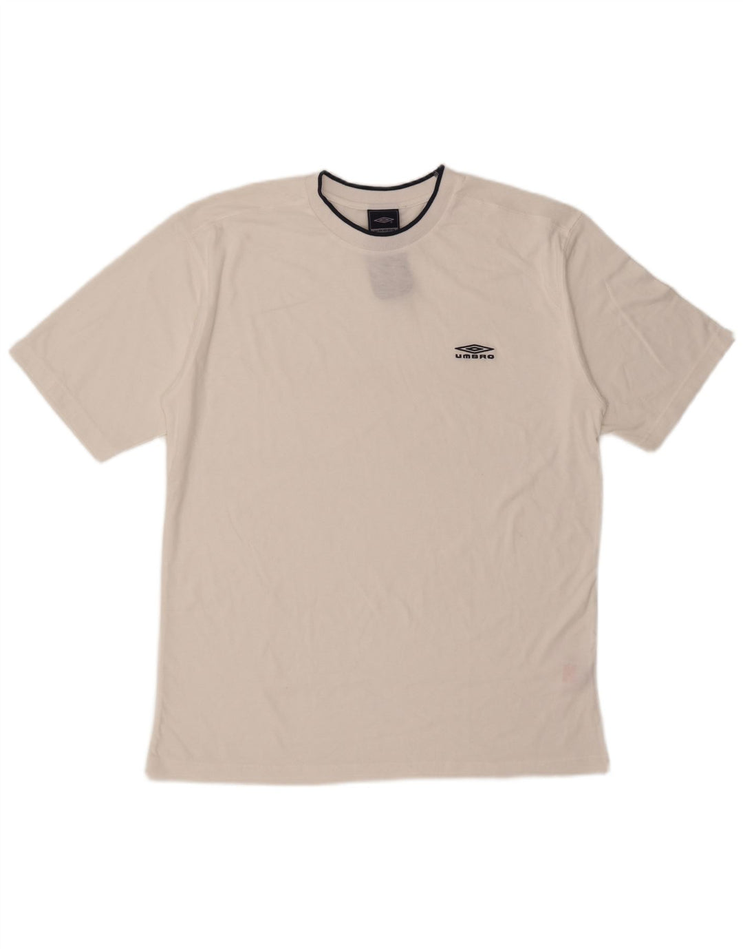 Umbro Mens T-Shirt Top Large White Polyester