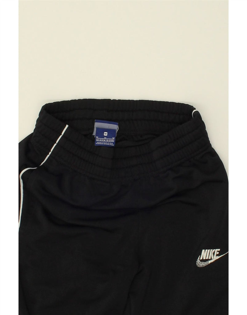 NIKE Boys Tracksuit Trousers Joggers 10-11 Years Medium Black Polyester | Vintage Nike | Thrift | Second-Hand Nike | Used Clothing | Messina Hembry 