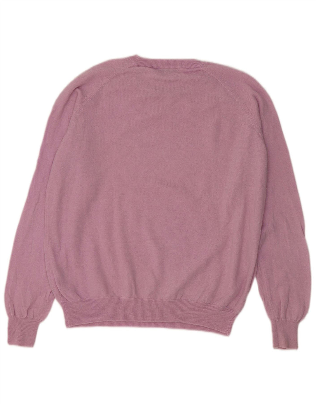 Zara Womens Crew Neck Jumper Sweater UK 16 Large Pink Wool