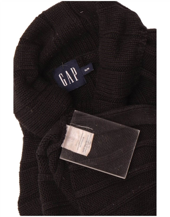 Gap Womens Roll Neck Jumper Sweater UK 14 Medium Black Cotton