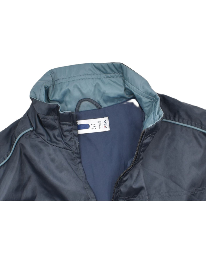 FILA Boys Windbreaker Jacket 11-12 Years Navy Blue Nylon | Vintage | Thrift | Second-Hand | Used Clothing | Messina Hembry 