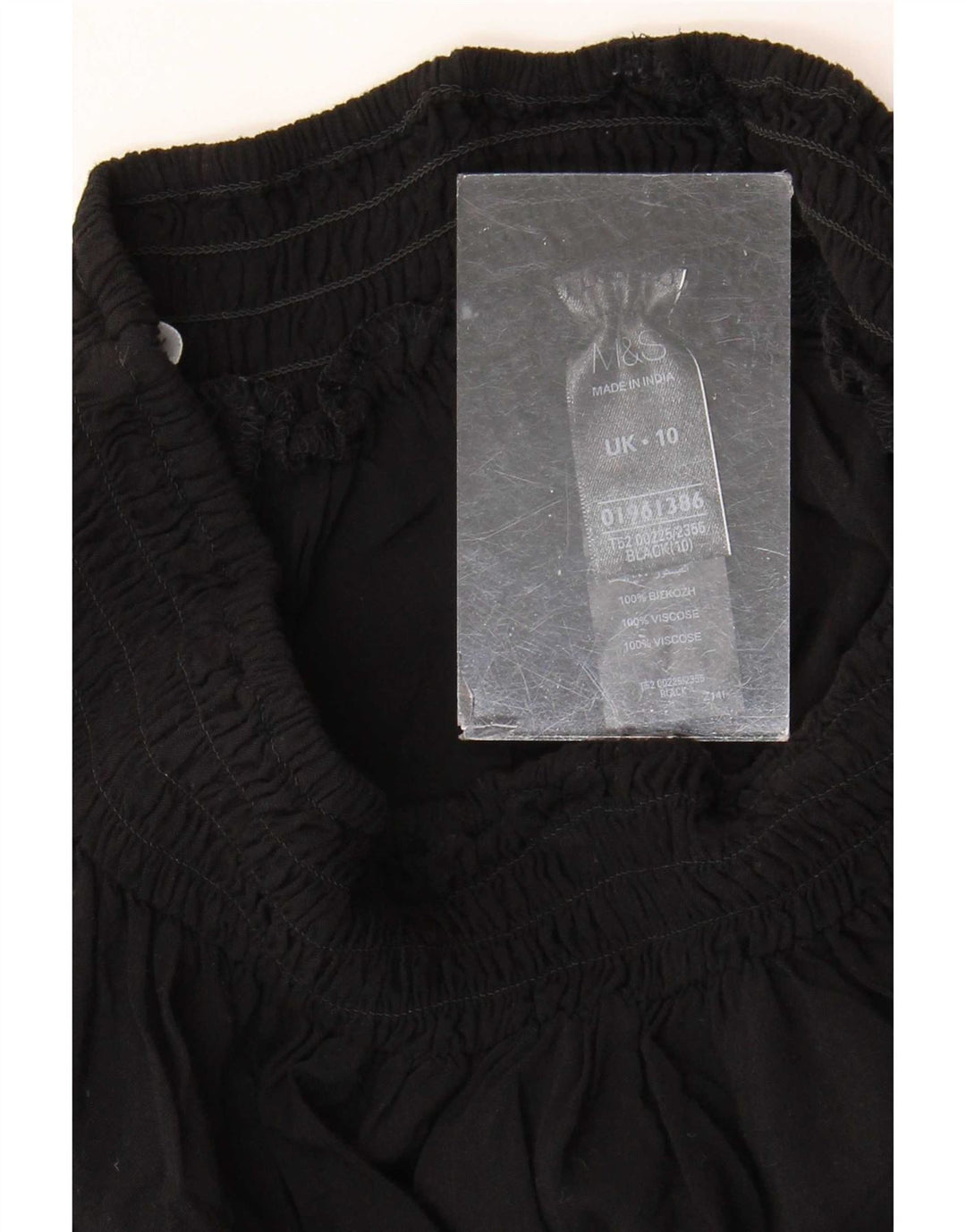 Marks & Spencer Womens Harem Trousers UK 10 Small W26 L26 Black Viscose
